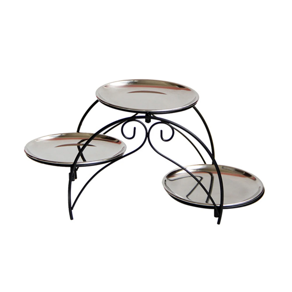 

1 set 3 Layers Cake Stand Dessert Rack Display Tray Versatile Bracket Fruit Holder Storage Pan Shelf Snack Serving Tray