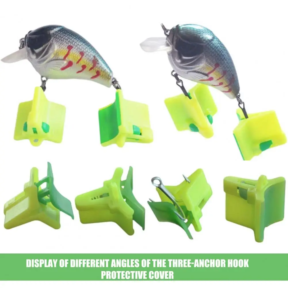 Treble Hook Cover Anti-prick Plastic Cover Fishing Hook Caps Protector for Lure Bait Hooks Design Scratch-prevention Accessories