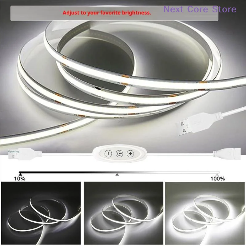 [NC]1Pcs 5V 2A 10-level Dimming Power Cable For LED Light Lamp Speed Controller Cable 3KEY USB Dimmer Switches[NC]