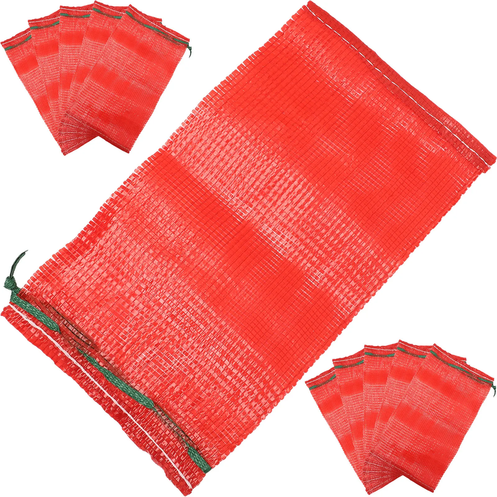 Produce Bag Reusable Mesh - 25 個メッシュ農業用包装袋再利用可能な玉ねぎ収納巾着ネットバッグ野菜収納メッシュホルダー