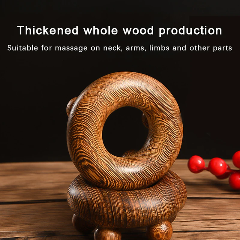 Chicken Wing Wood Five Bead Scalp Massager Manual Circular Head Scalp Massager Wooden Relax SPA Tools For Hair Growth Health