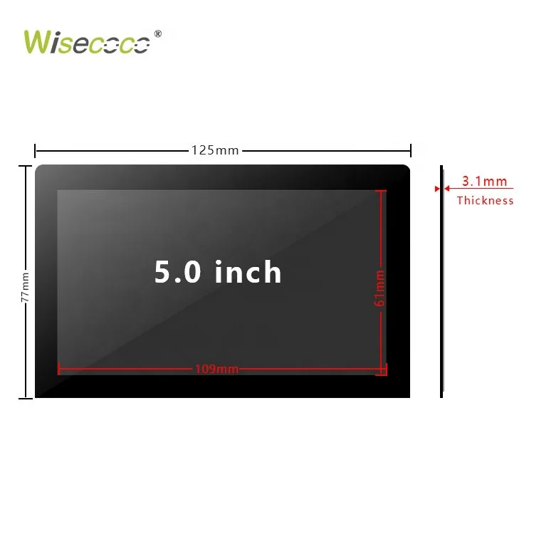 5 Inch TFT LCD Module Screen 1920*1080 Multi Touch Screen High Compatibility Landscape  LCD Display USB Type-C Connector