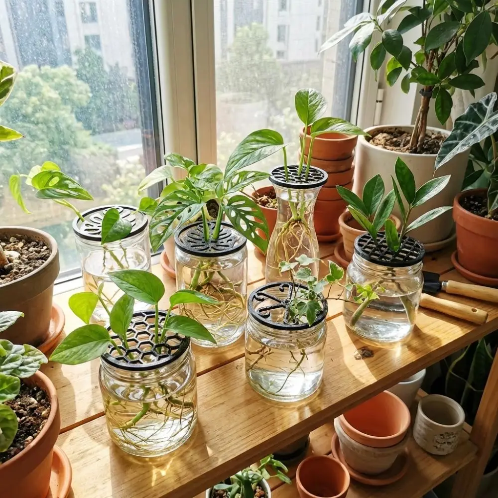 Plastic Plant Starter Trays Germination Cover Flower Stem Holder Plant Cultivation Trays Rooting Trays Root Growth