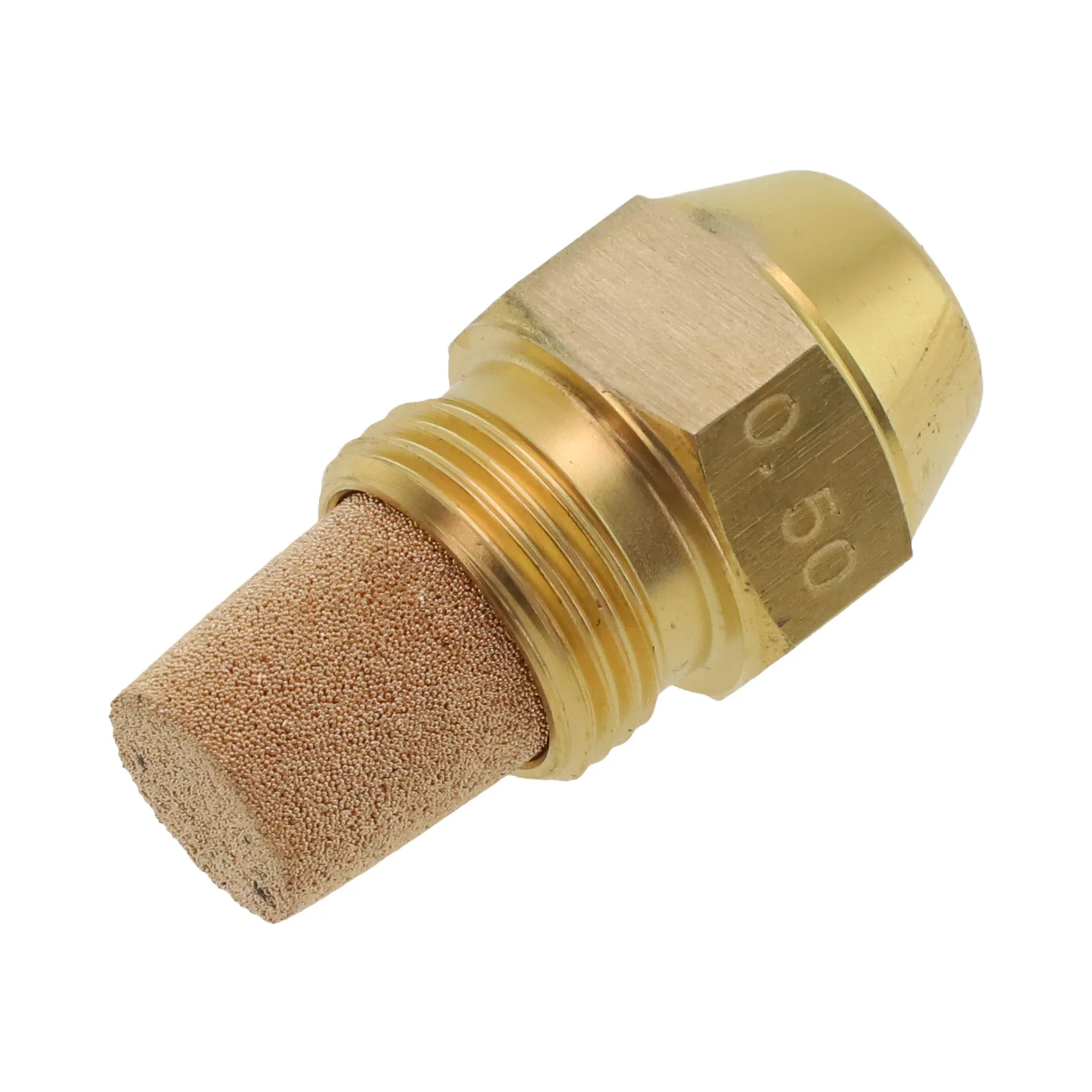 Brass Oil Nozzle with 60 Degree Spray Angle for Boiler Burners Stainless Steel Metering Parts for Enhanced Performance