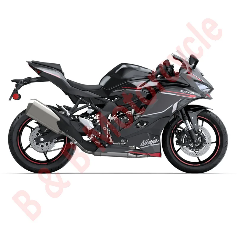 For ZX-4R 2023 2024 Fairings NEW ABS Motorcycle full Fairings Kit fit for ZX6R zx 4r 2023 2024 fairing set Metallic Spark Gray