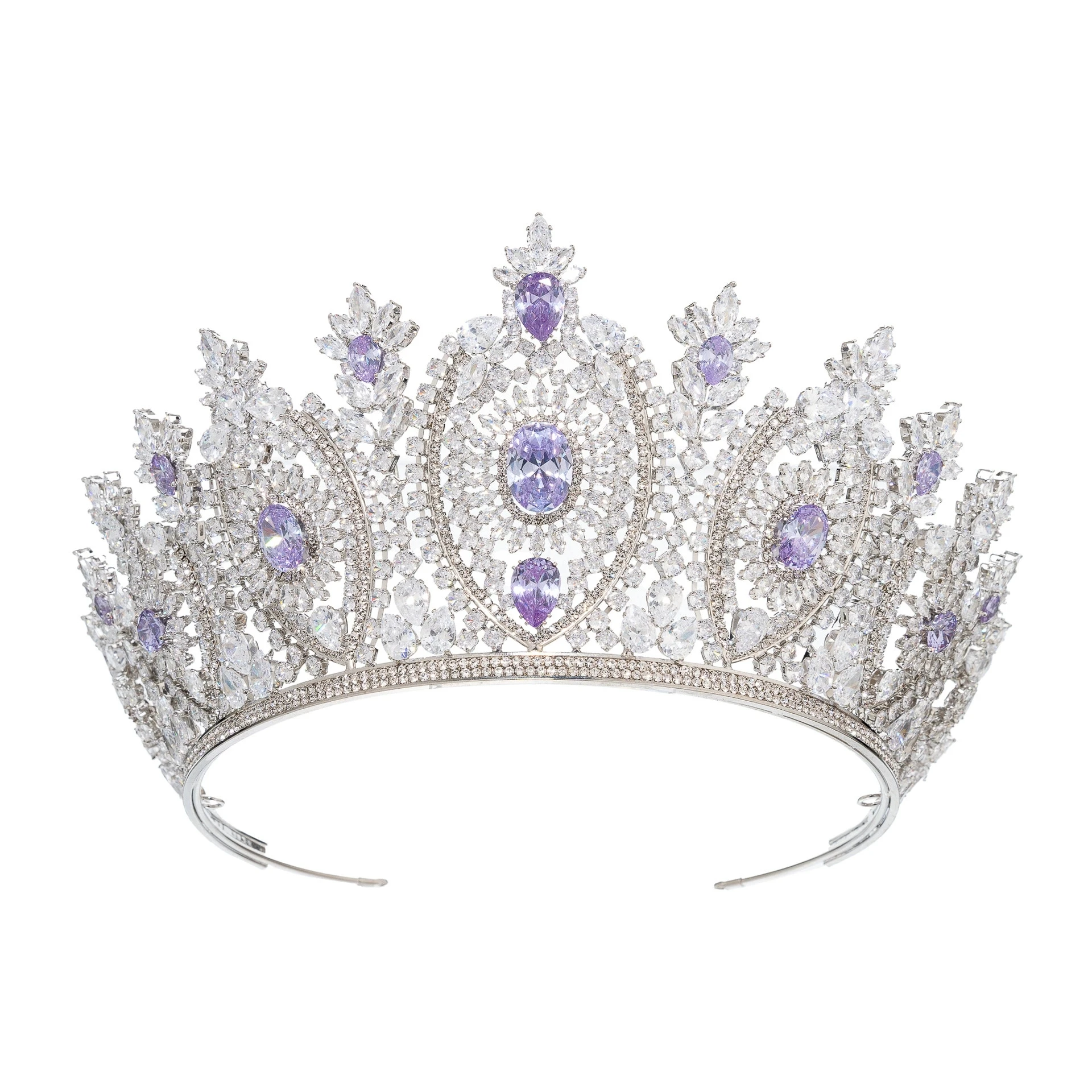 Luxury Cubic Hair Crown Korean-style Bridal Hair Accessories, Princess Tiara, Wedding Headwear, Zircon Crown