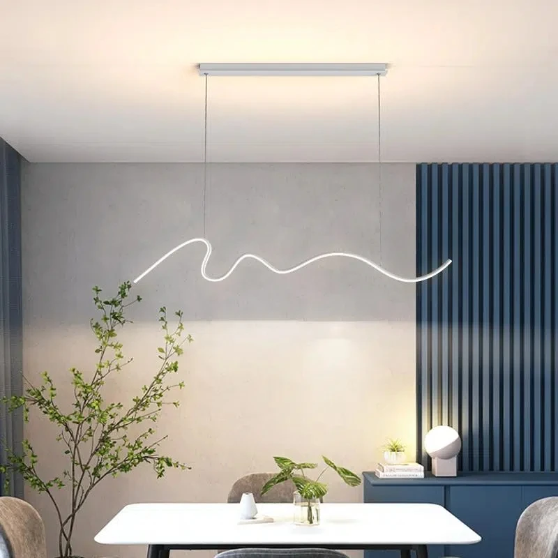 Moderne Minimalistische Led Hanglampen Dimbare Zwart Voor Tafel Eetkamer Keuken Kantoor Opknoping Lamp Armatuur Home Decor Ontwerp