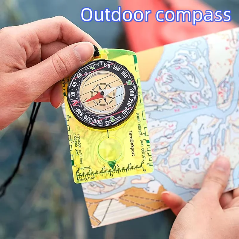 

Outdoor Orienteering Compass Navigation Map Ruler Reading Magnifying Glass Waterproof Hiking Camping Equipmen Gadgets Survival