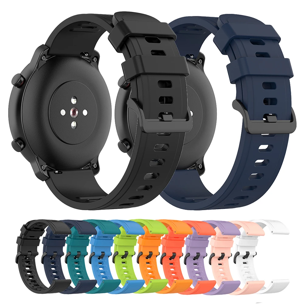 20 مللي متر 22 مللي متر سيليكون حزام ل Huami Amazfit GTR 42 مللي متر 47 مللي متر استبدال حزام (استيك) ساعة ل Garmin Venu SQ Forerunner 245 255