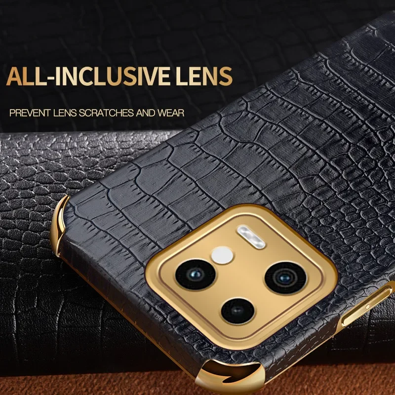 Crocodile Pattern Case For Xiaomi 13T Pro 13 Lite 12T 12 Cover Shockproof Ring Magnetic Holder Mi 11 11T 10T 10S Coque Fundas