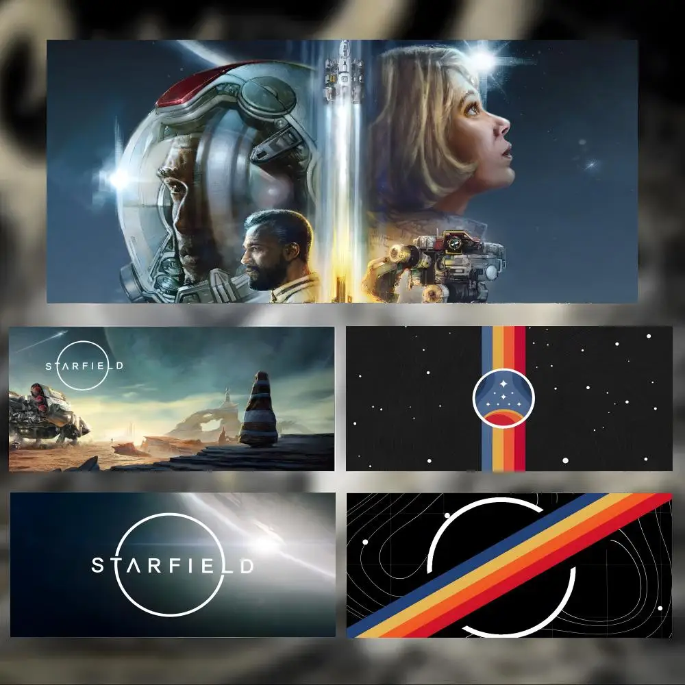 open world game S-Starfield Mouse Pad Large Thick Desk Pad Stitched Edges Gaming Mouse Mat for PC