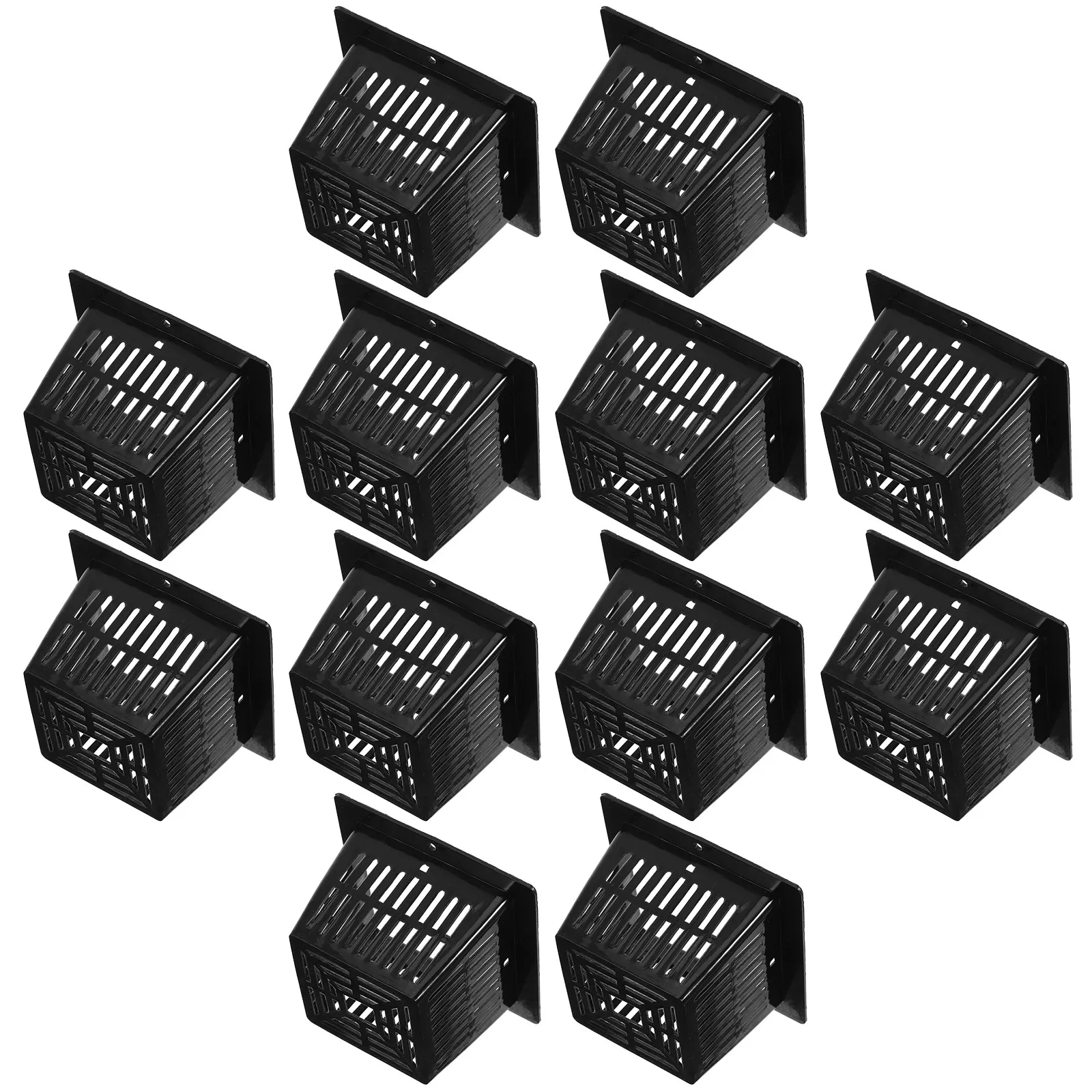 20Pcs 1.5'' Square Mesh Net Cups for Hydroponics Lightweight Plastic Net Pots for Balcony Vegetable Gardening Water Level Window