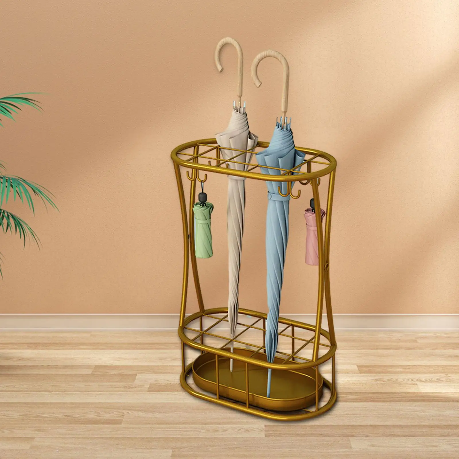 

Metal Umbrella Stand Storage Bin Umbrella Holder for Ski Poles Smooth Edges