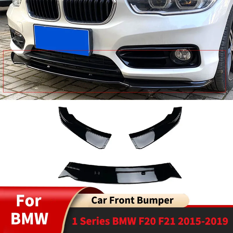 For BMW 1 Series BMW F20 F21 2015-2019 Car Front Bumper Lip Splitter Accessories Front Blade Guard Protector Cover Body Kits