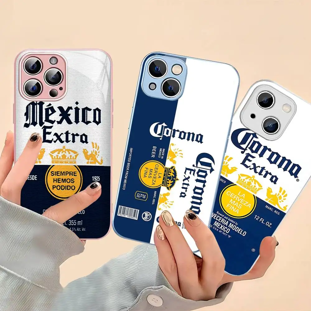 

C-Corona E-Extra Beer Tempered Glass For Iphone 14 13 12 11 Pro Mini XS MAX 14Plus X XS XR Fundas