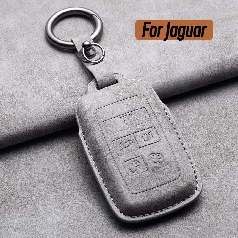 Leather Car Remote Key Case Cover for Jaguar XF XJ XE XJL XF for Land Rover Range Rover Sport Evoque Freelander Auto Key Shell