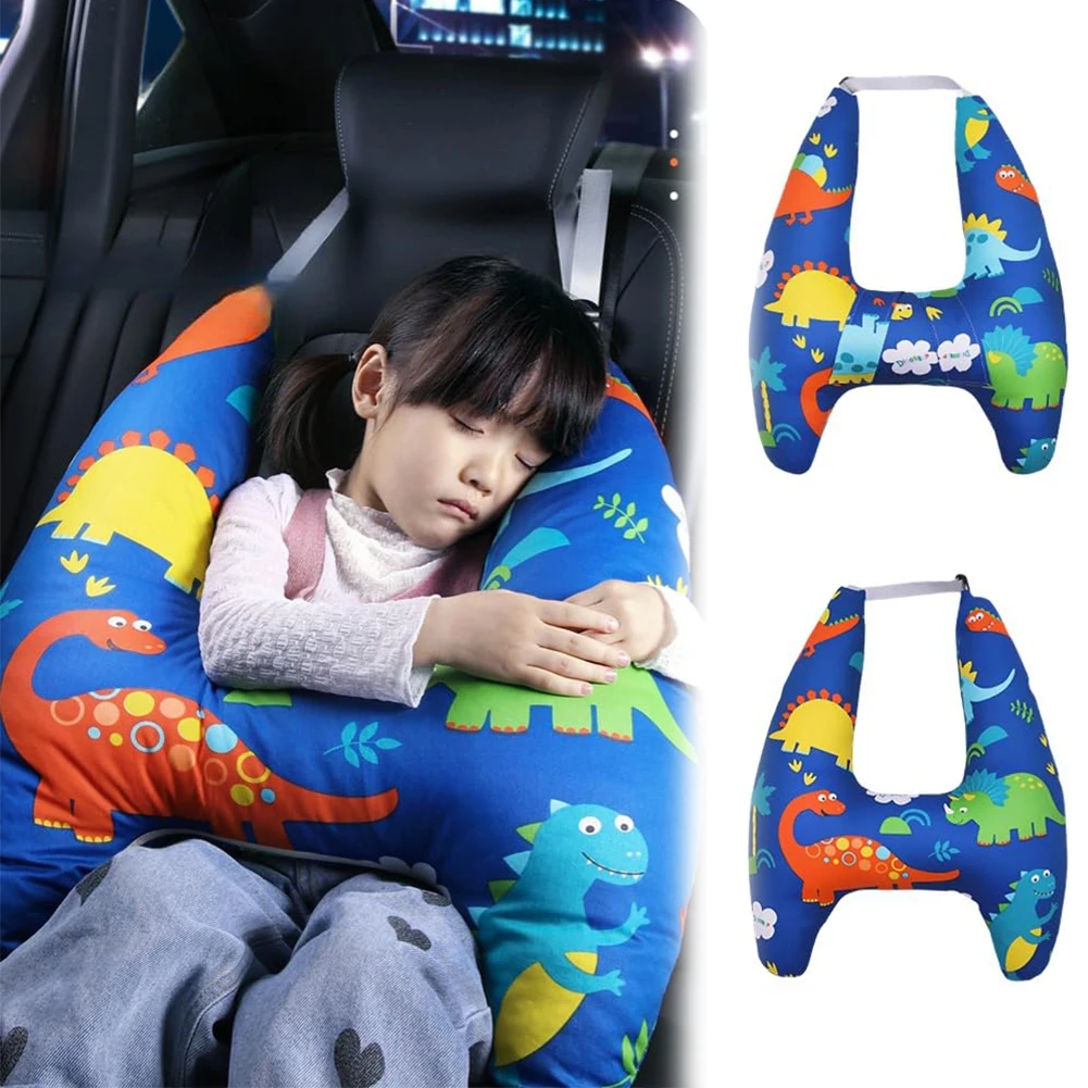 

Cartoon Dinosaur Children Car Sleep Headrest H-Shaped Kids Travel Pillow Sleeping Pillow Travel Car Interior Accessories