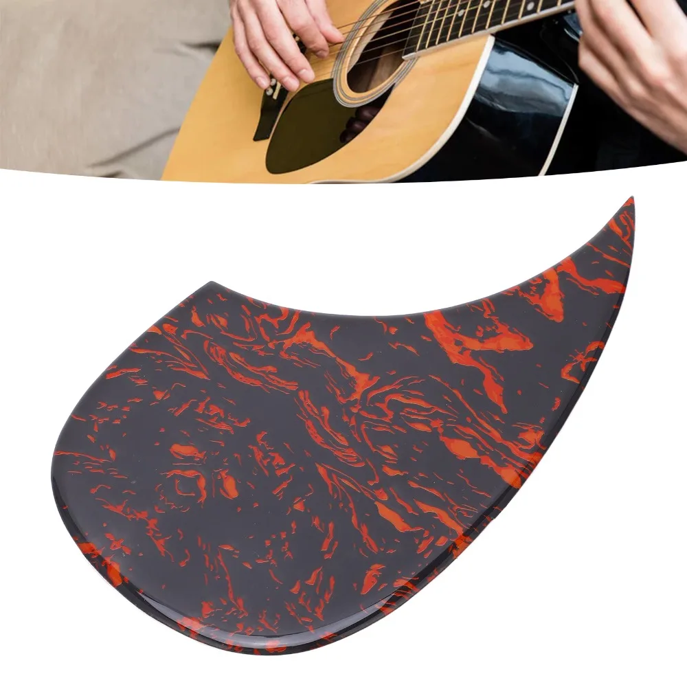 Celluloid Material Guitar Pickguard Red Flame 40/41in Size Guitar Guard Plate Thickness: 2-2.5mm / 0.08-0.10in