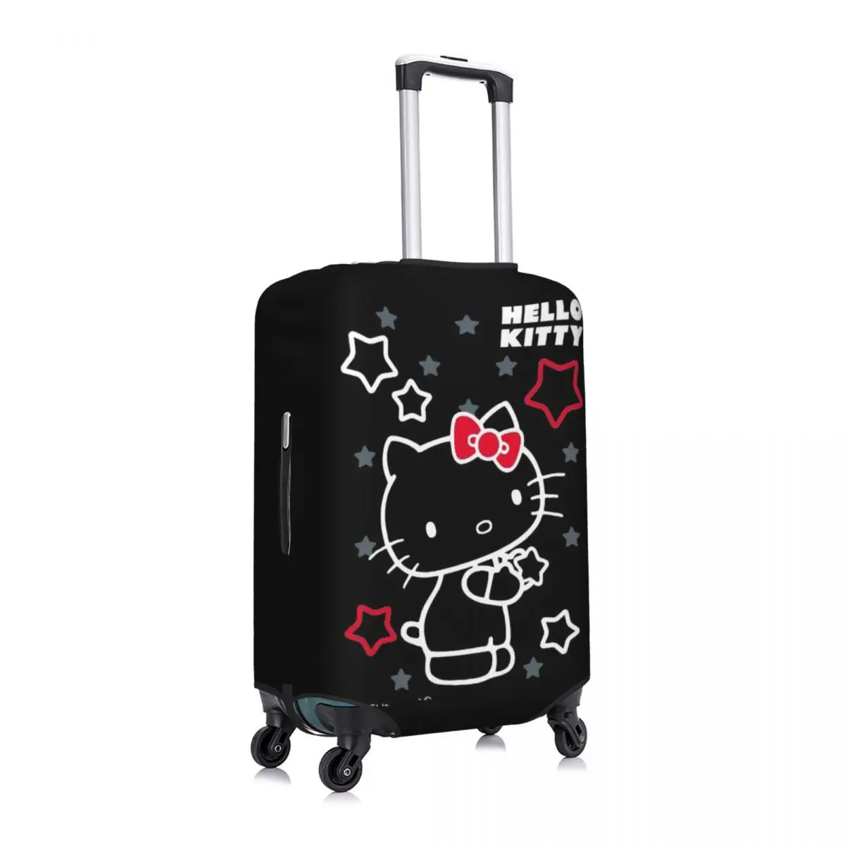 Benutzerdefinierte Hello Kitty Gepäckabdeckung Lustige Sanrio Kitty Weiße Kofferschutzabdeckungen Anzug für 18-32 Zoll