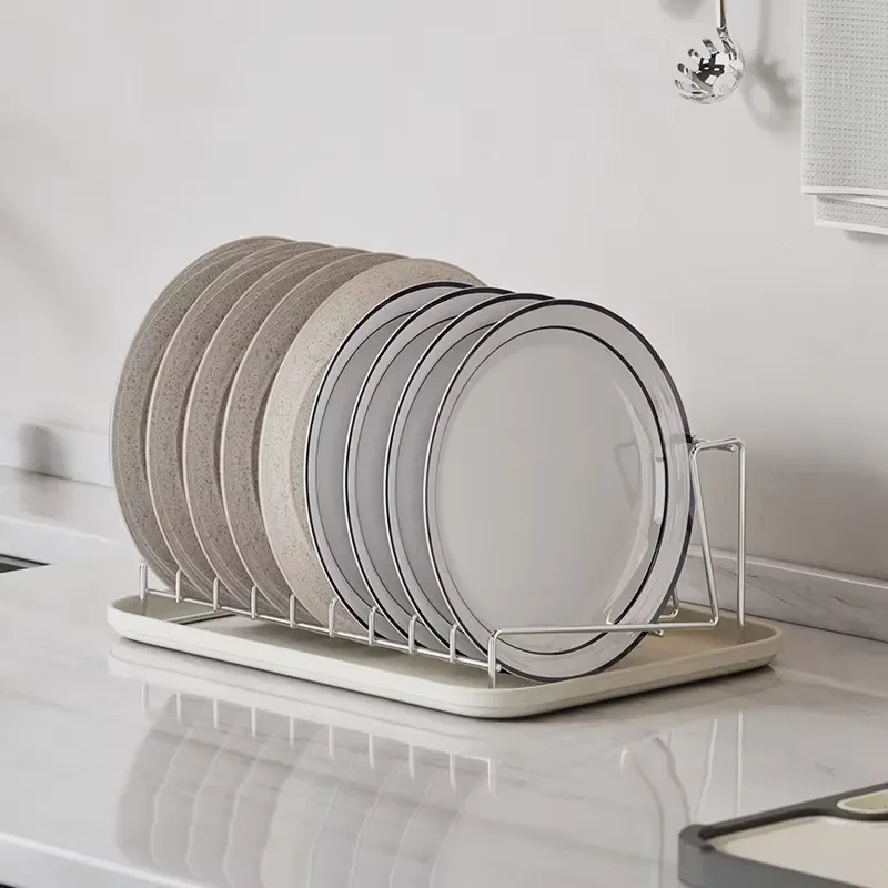 304 Stainless Steel Modern Vertical Dish Rack Non Folding Multifunctional Dish Drain Storage Rack with Disinfection Cabinet