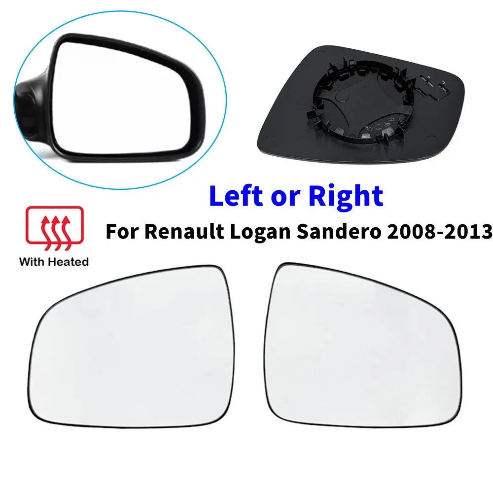 For Renault Logan Sandero 2008-2013 Dacia Duster Symbol 2014-2017 1PCS Rearview Mirror Glass Lens Reflector Lens With Heated