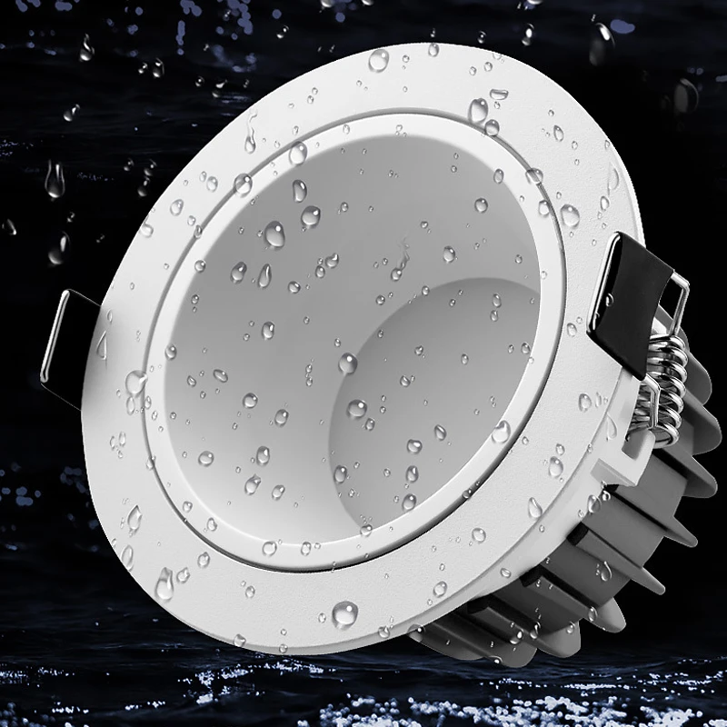 Waterproof LED Downlight, Anti-Fog and Moisture-Proof for Bathrooms, Embedded COB Deep Anti-Glare for Hotels and Homes