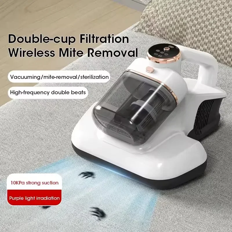 NEWWireless Bed Mite Remover Dust Mite Removal Vacuum Cleaner UV Mattress Dog Cat Hair Vacuum Cleaner For Pillows Sofas Carpets