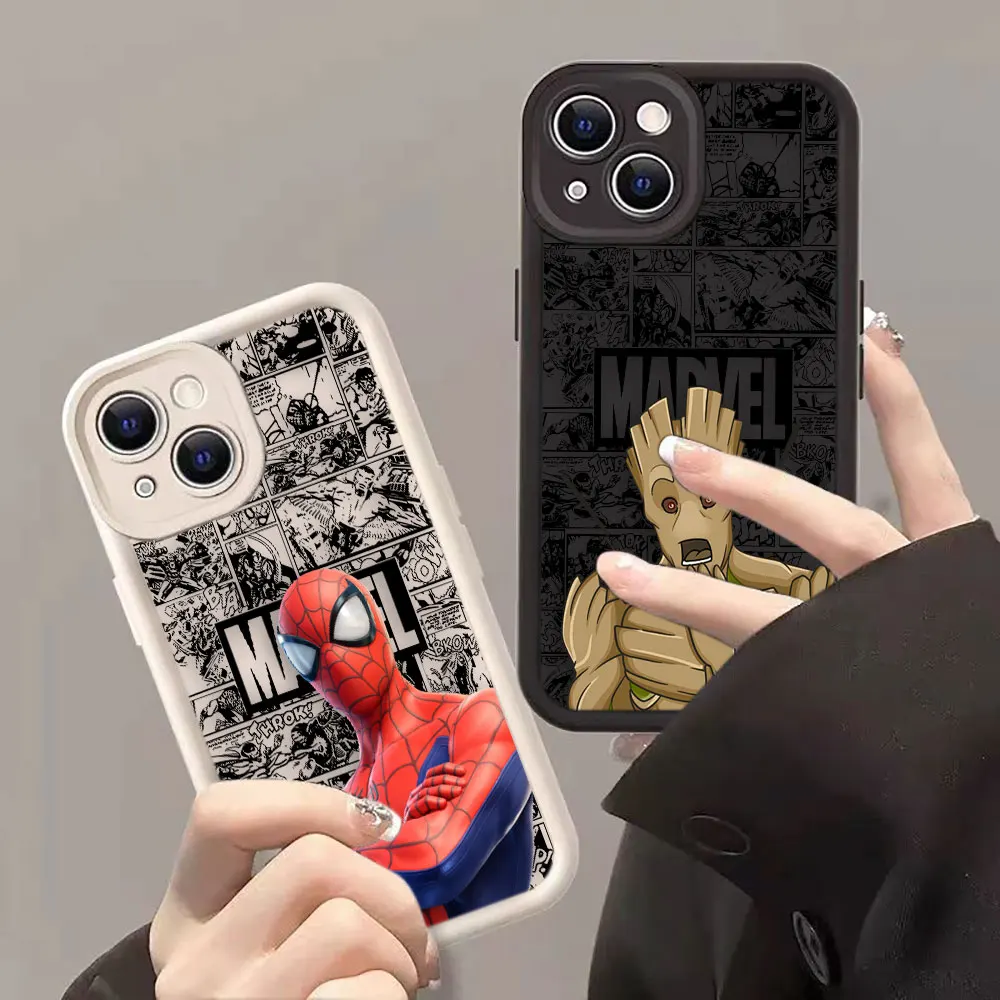 

Marvel Groot Spiderman Phone Case For OPPO A92S A16 A16K A9 A7X A15 RENO 6 5 3 2 Lite FIND X5 X3 5G R17 R15 R11 R11S Case Funda