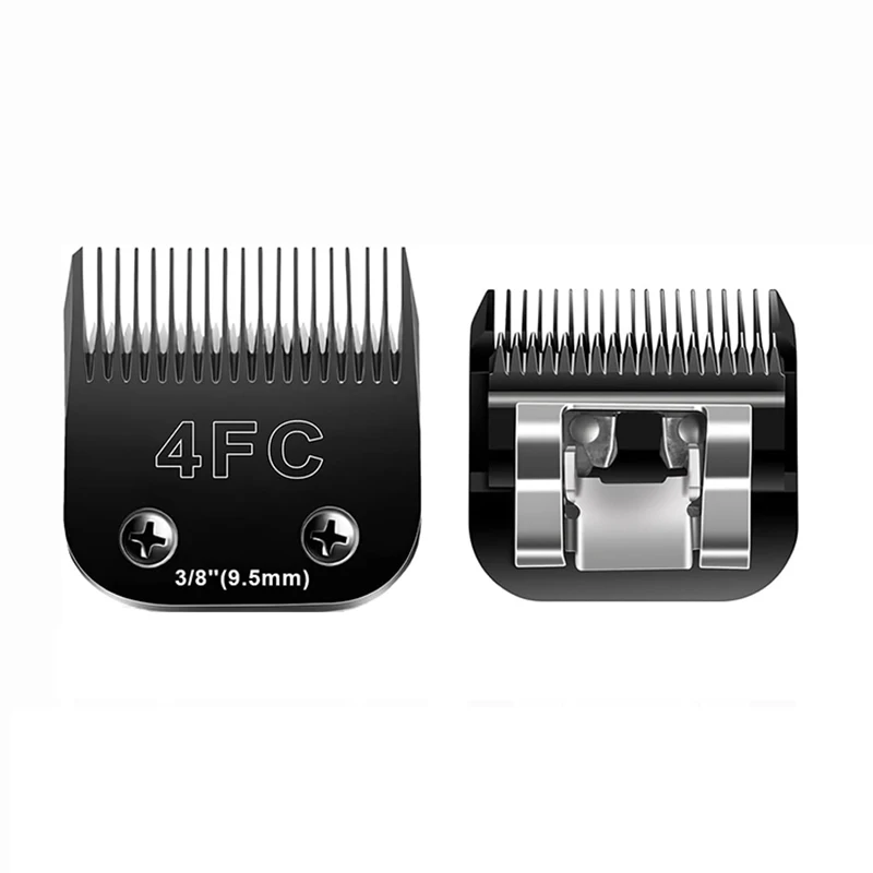 

4FC Black Detachable Pet Dog Grooming Clipper Blade Set For Wahl KM10 Series ,Most Andis,Oster A5 animals Clippers