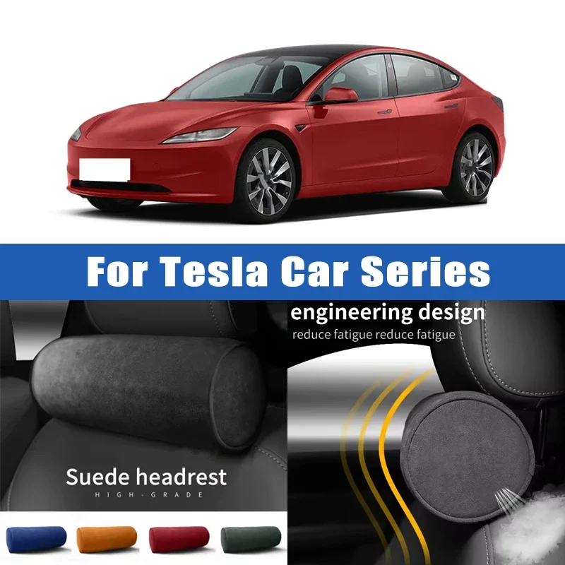 Op Quality Car Headrest Neck Support Seat Soft Neck Pillow Breathable For Tesla Model 2 3 Y S X Cybertruck