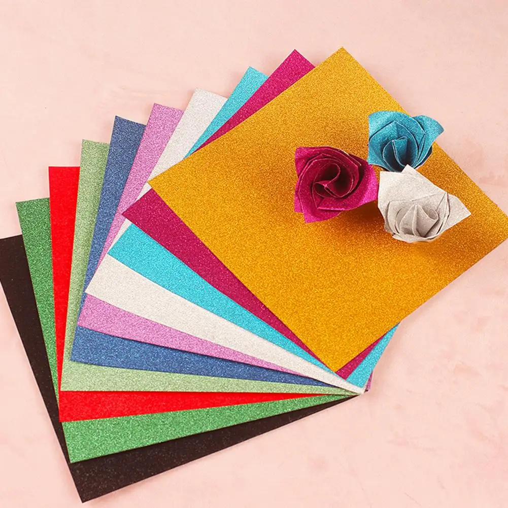 Papel con purpurina A4 para manualidades, 50 piezas, hecho a mano, en relieve, tarjeta de invitación, tarjeta de felicitación, suministros para manualidades