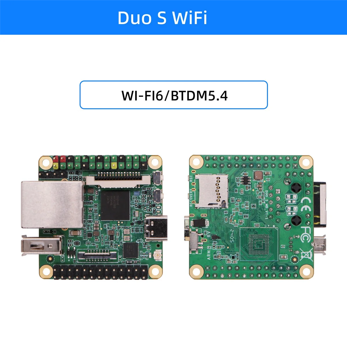 AT87-Milk-V Duo S 512M-WIFI Development Board RISC-V Linux WiFi6/BT5 100Mbps Network Port Milk-V Duo S 512MB SG2000 Module