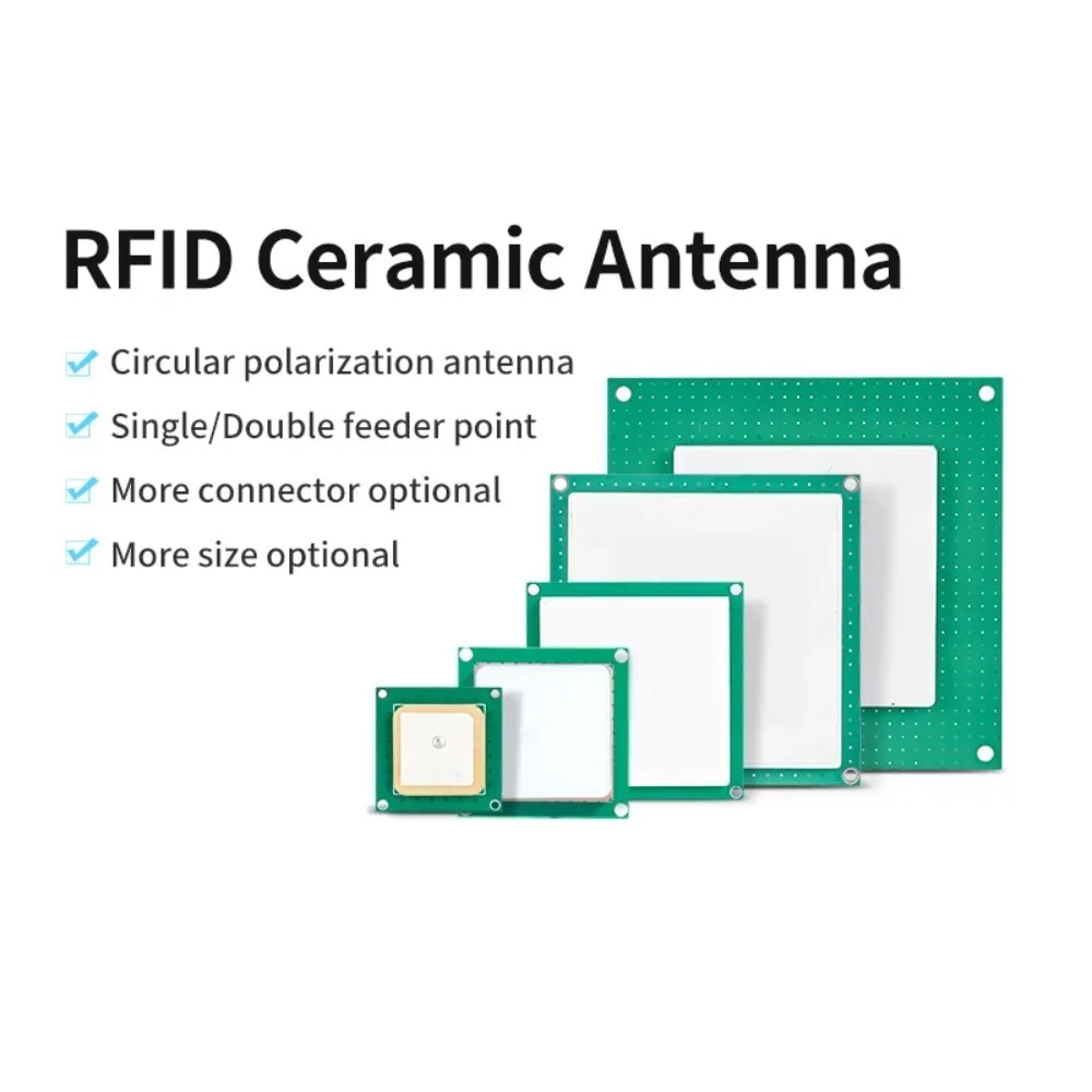 출입 통제 시스템용 UHF RFID 원형 세라믹 안테나 - 소형 UHF RFID 리더 안테나 커넥터 포함