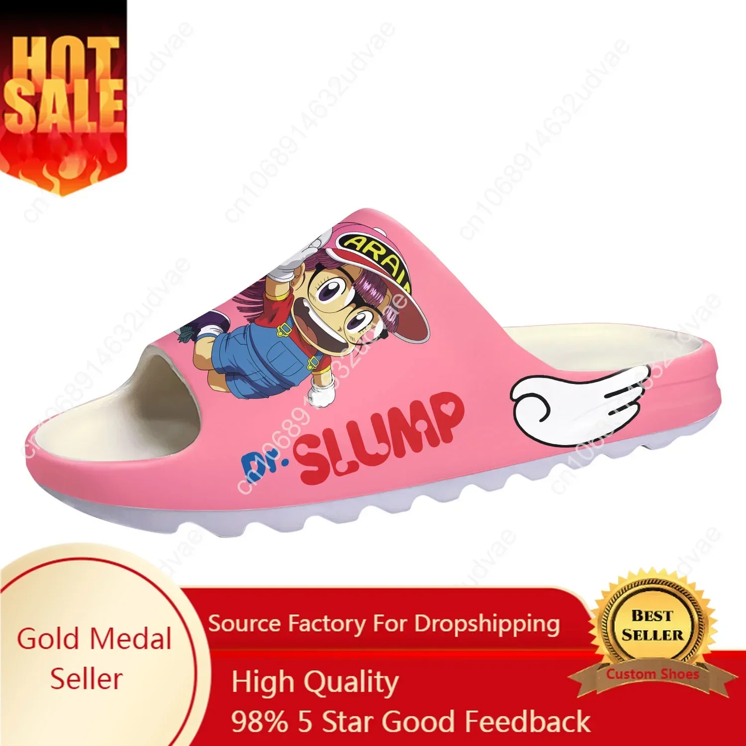 

Arale Dr Slump Cartoon Anime Soft Sole Sllipers Mens Womens Teenager Home Clogs Customized Step On Water Shoes Step in Sandals