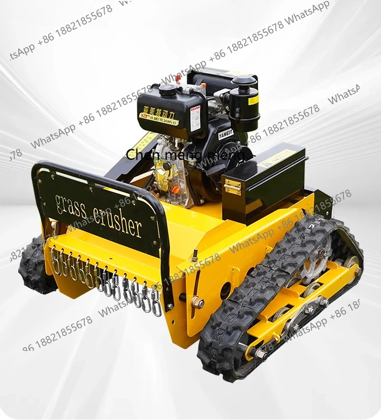 

Remote Control Lawn Mower Photovoltaic Mountain Lawn Grass Crusher Tracked Lawn Beater Orchard Forest All Terrain