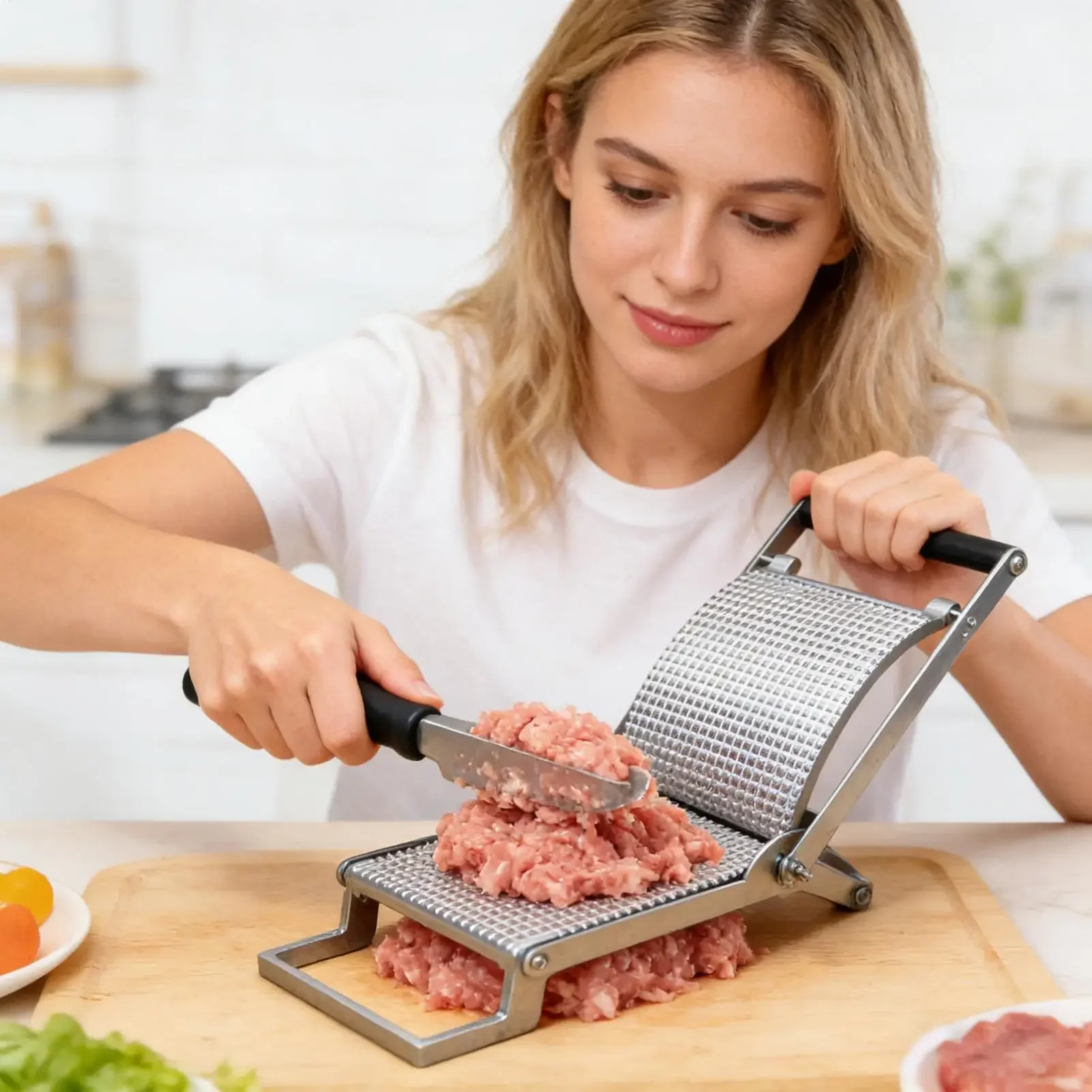 Manual Meat Tenderizer Steak Flatten Tool Stainless Steel Clip Tenderizer Meat Tough Tenderize Tool for Kitchen Chicken