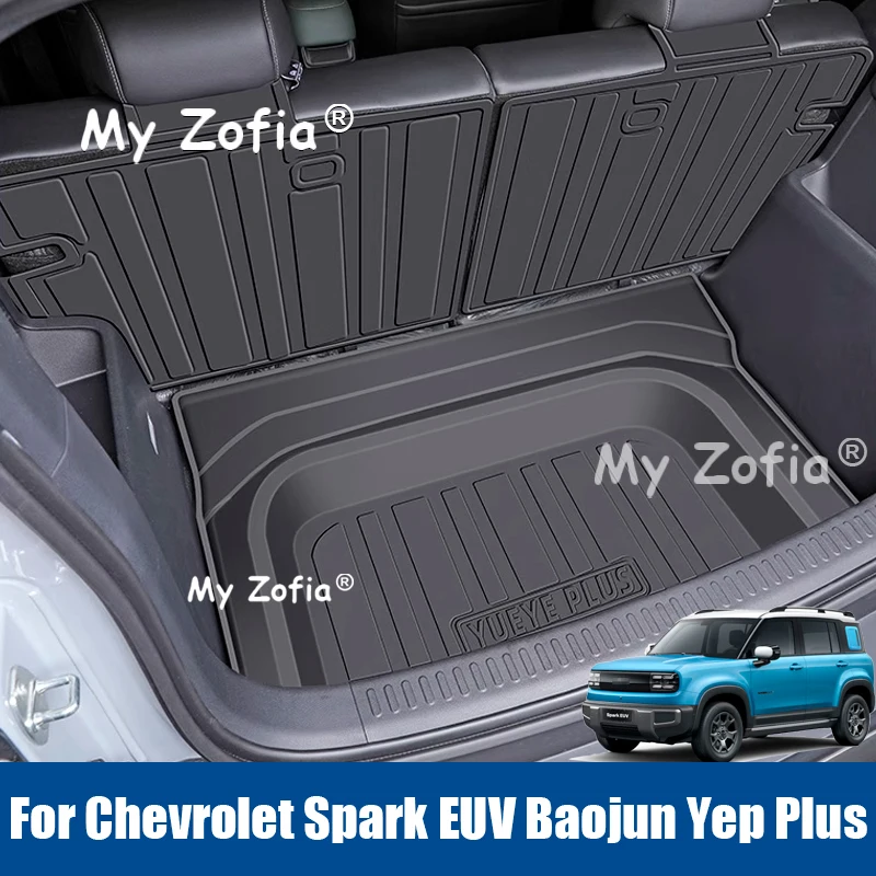 

For Chevrolet Spark EUV Baojun Yep Plus 2025 2026 Car TPE Rear Trunk Mats Waterproof Pads Anti-Dirty Carpets Cars Accessories