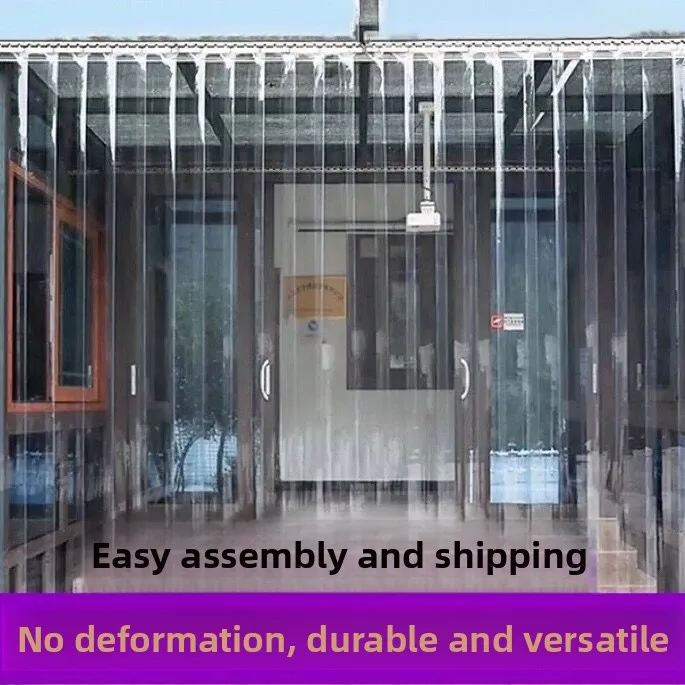 PVC Soft Door Curtain Kitchen Commercial Use Windproof Air Conditioning Cold Proof Summer Mosquito Proof Transparent Plastic