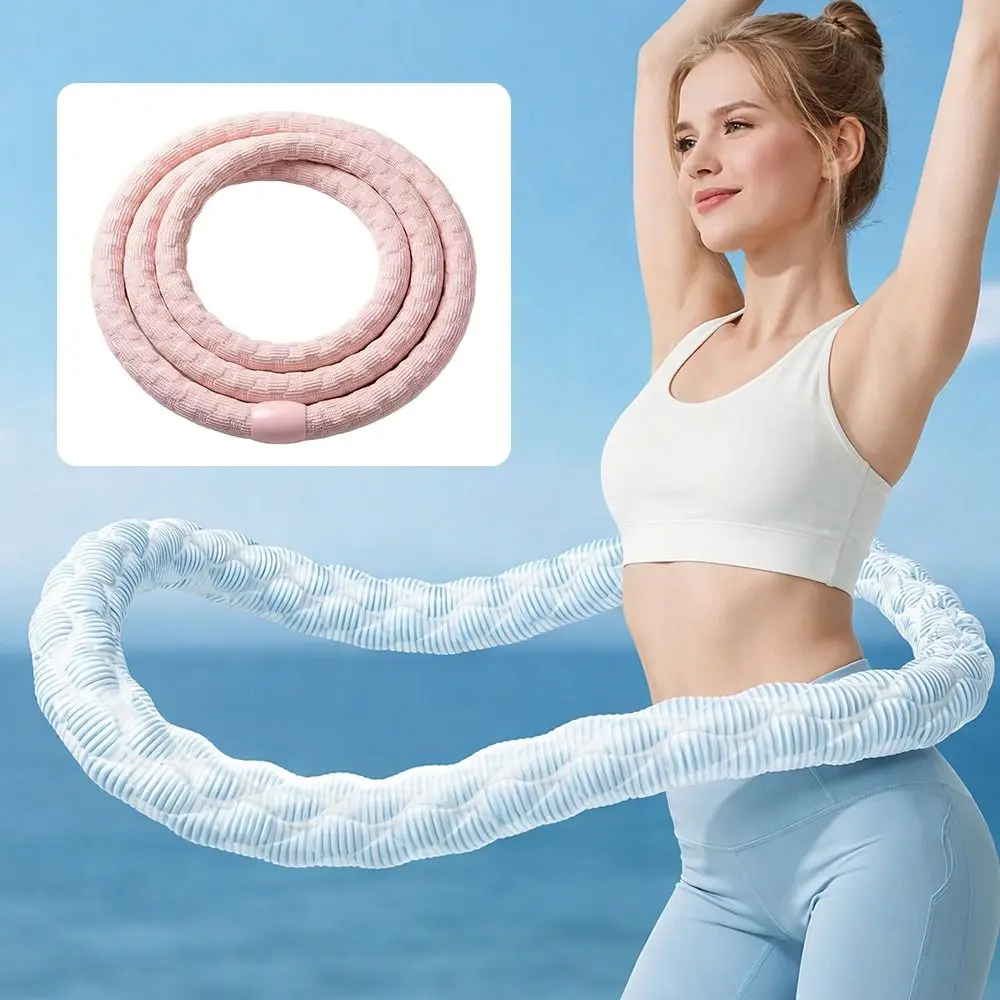 New Foldable Spring Tube Yoga Circle Bounce Burning Fat Yoga Hoop Soft Ice Sensation Fitness Waist Trainer Women