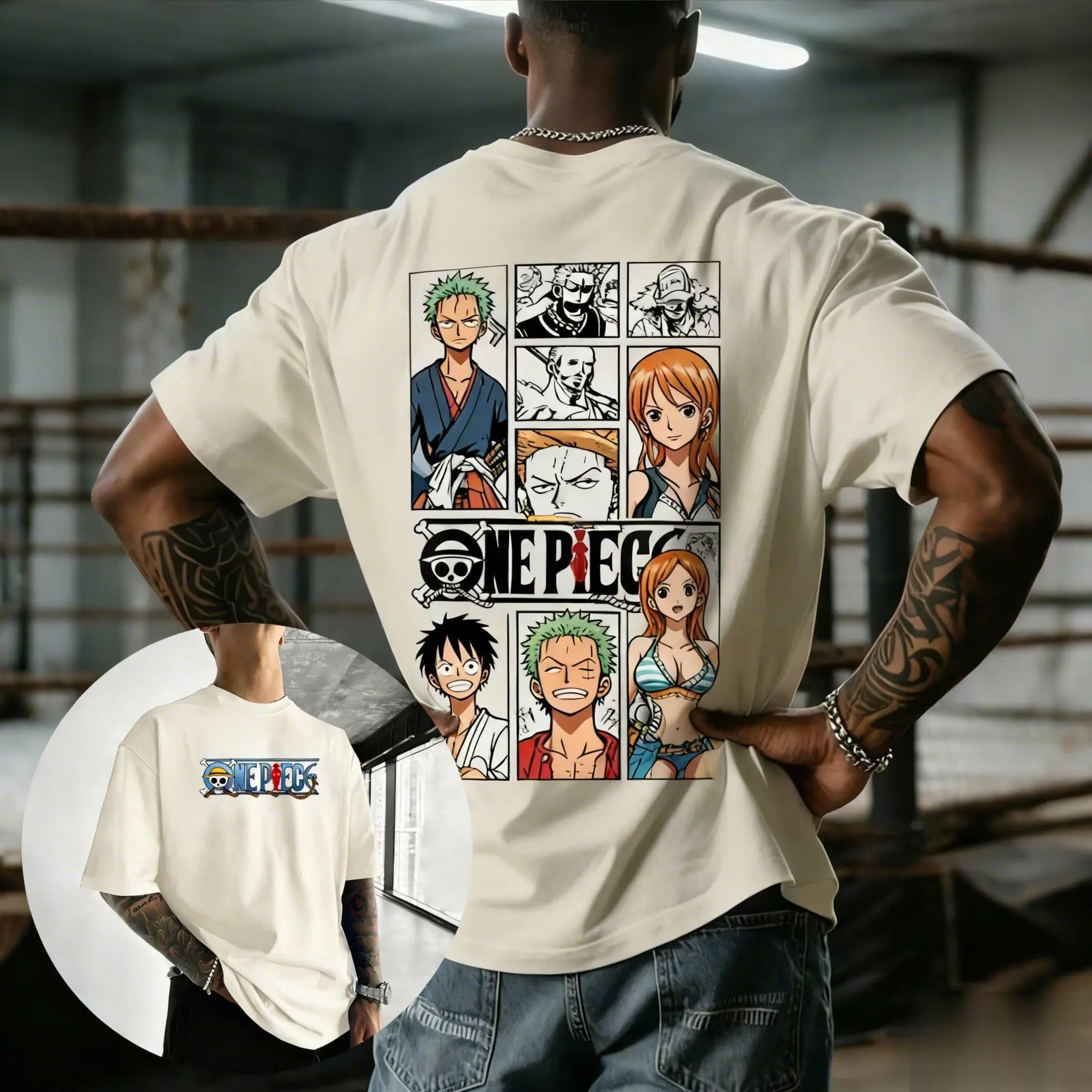 

2026 One Piece Anime T Shirt Men Women Short Sleeve Crew Neck Luffy Zoro Nami Print Streetwear Casual Top Summer Graphic Tee Y2k