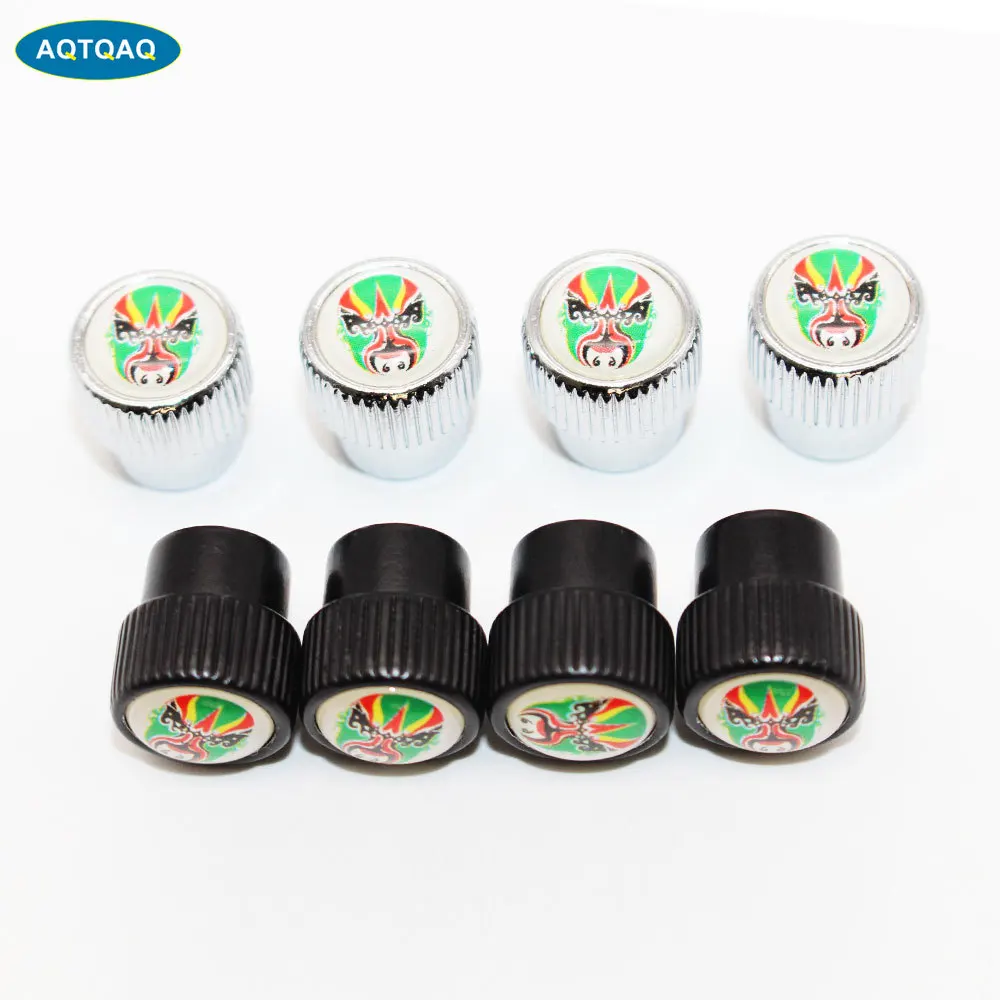 

4 Pcs/Set Zinc Alloy Face Style Tire Valve Stem Cap Tire Wheel Stem Air Valve Caps for Auto Cars