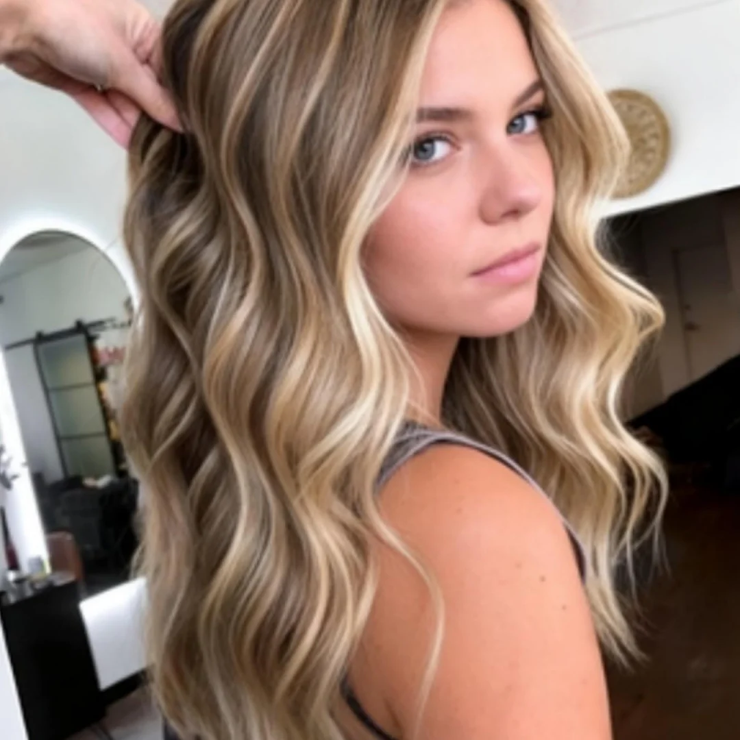Soft Fashion Highlight Blonde 24Inch Wave Natural HD Lace Wig for Women Pre-Plucked Transparent Lace Frontal Versatile Hair Wig