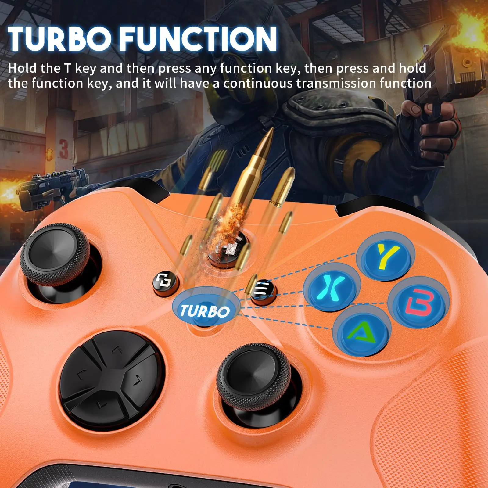 Controller for Xbox Series X/S/Xbox One/S/Android/PC/Steam Wireless Joystick with Dual Vibration Macro Turbo Gaming Gamepads