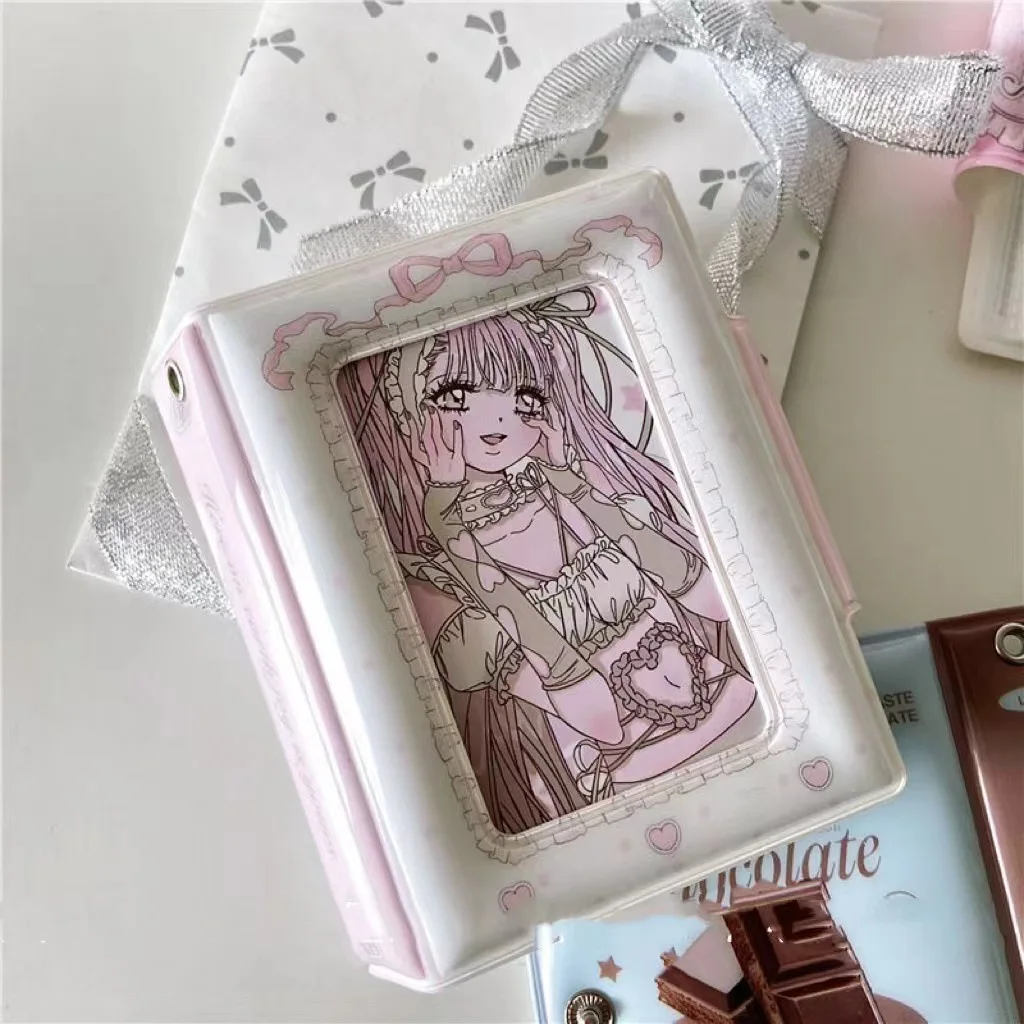 3 Inch 32 Slots Photo Album Collector Book Photocard Holder Card Holder Sweet Square Hollow INS Cartoon Album Cards Binder