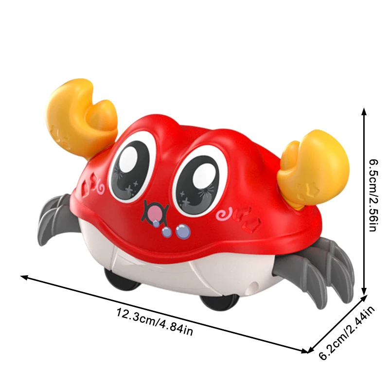 [JT]1개 어린이용 재미있는 더블 루프 러닝 만화 게 부모 자녀 상호작용 관성 크롤링 장난감 선물