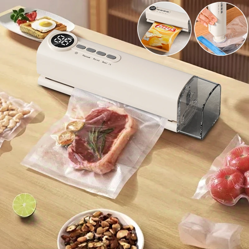 الغذاء فراغ السدادة آلة تغليف الفراغ التلقائي المنزلية أكياس بلاستيكية السدادة الغذاء فراغ آلة الختم مع أكياس الختم #1