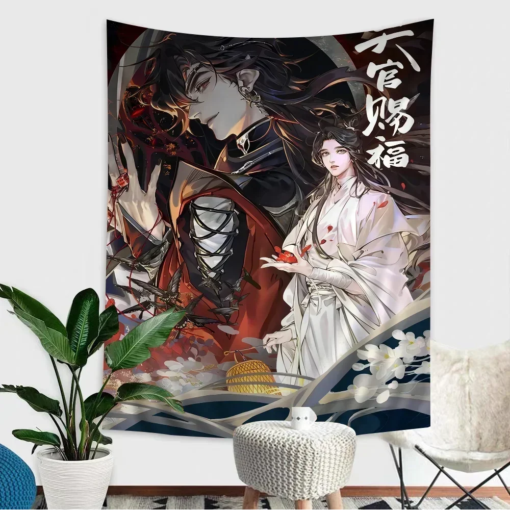 Heaven Official’s Blessing Xie Lian Hua Cheng Tapestry Art Printing Art Science Fiction Room Home Decor Home Decor