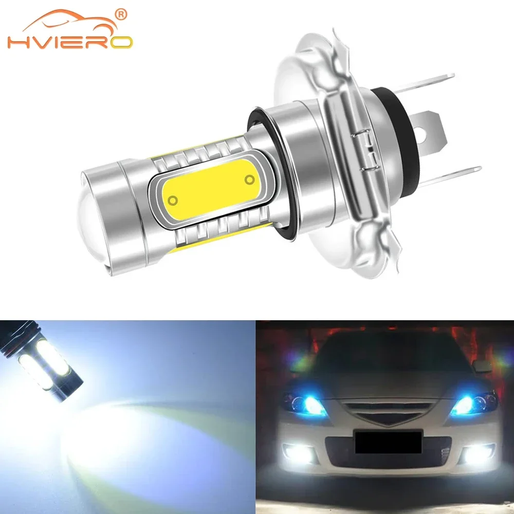 H4 H7 COB LED High Power 6000K Bulbs Bright Parking Reverse Light DC 12V Led Auto Headlight Fog Turn Signal Lamp Headlamp White