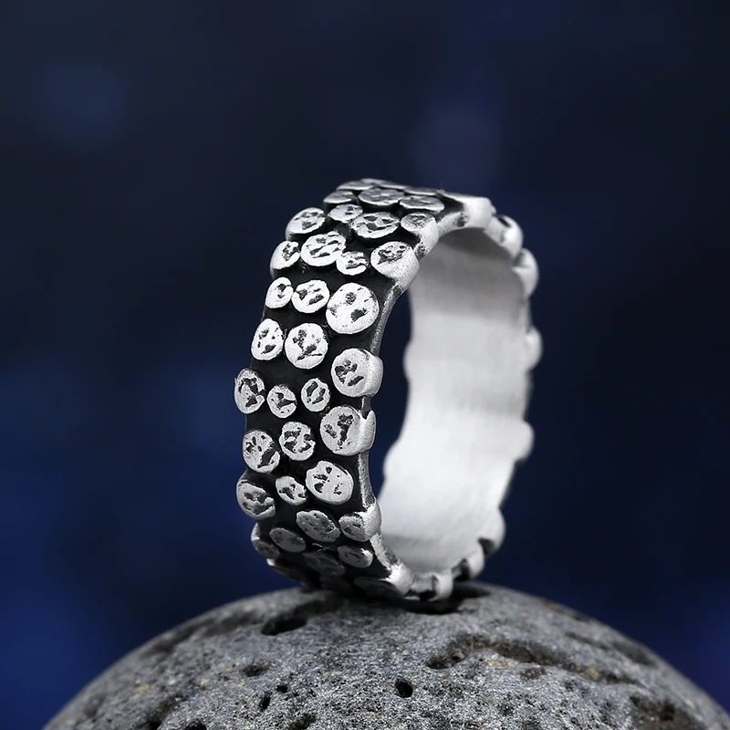 Fashion Dropshipping Viking Gothic Stainless Steel Geometry Ring Men Wedding Rings Womens Band  Jewelry Gift Anel