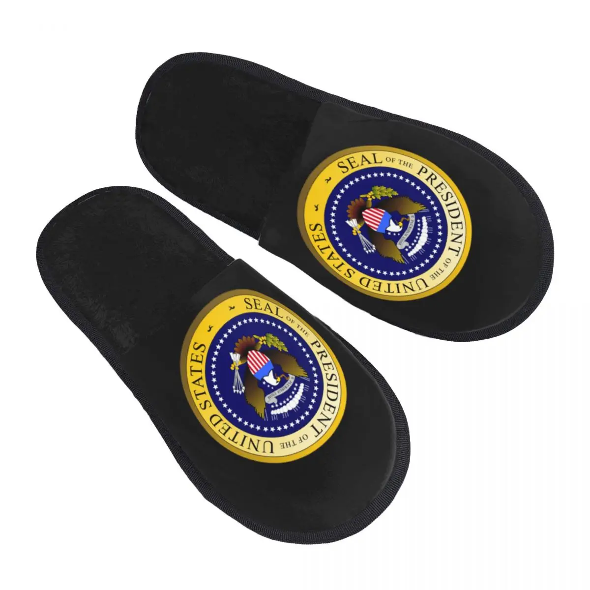 Custom American Presidential Seal Trump Guest Slippers for Bedroom Women USA Vote Election House Slipper